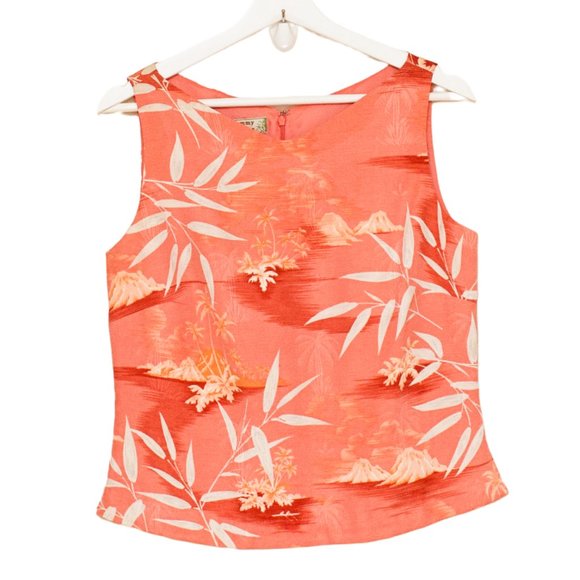 Tommy Bahama Tops - Tommy Bahama Silk Coral Tropical Blouse